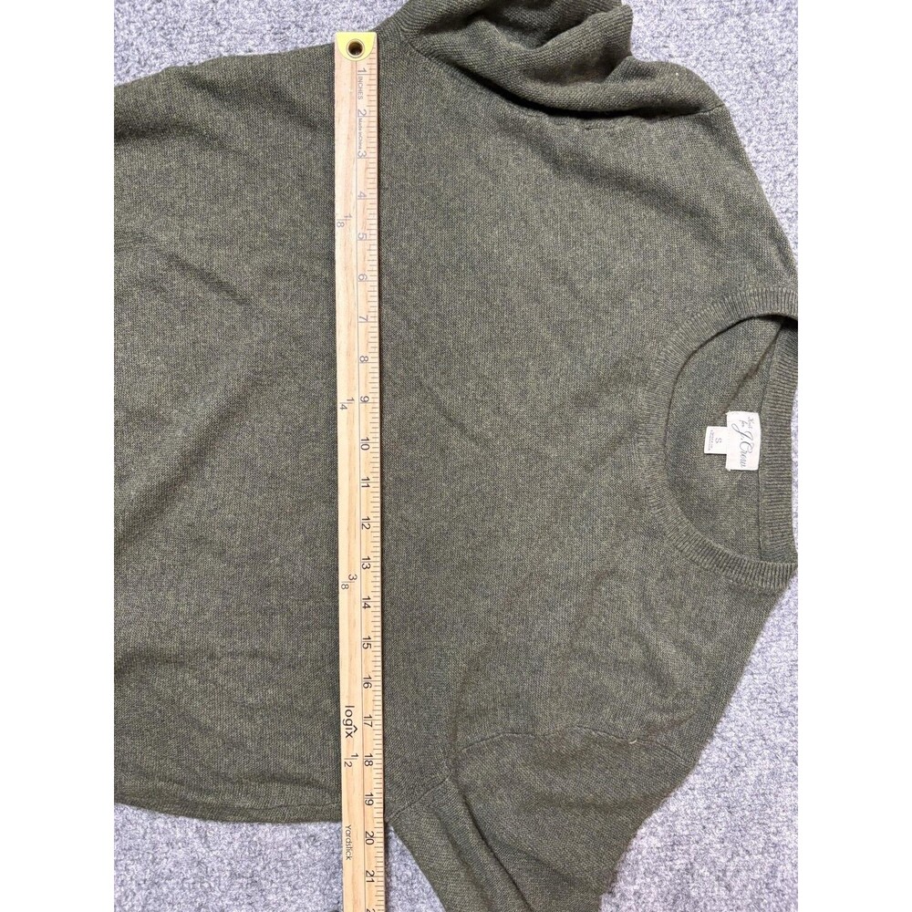 J.CREW Sweater Mens S Green Lightweight Tight Knit Crew Neck Pullover Casual - Picture 4 of 5